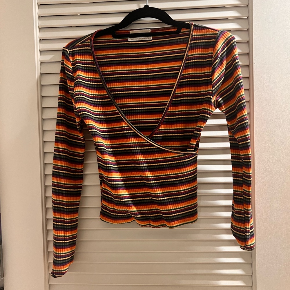Urban outfitter size medium stripped crop top